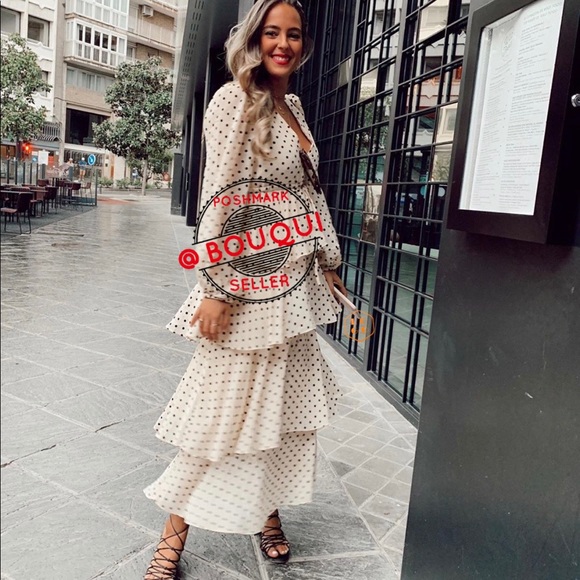 BLOGGER FAVORITE ZARA POLKA DOT DRESS WITH RUFFLES - Picture 9 of 9